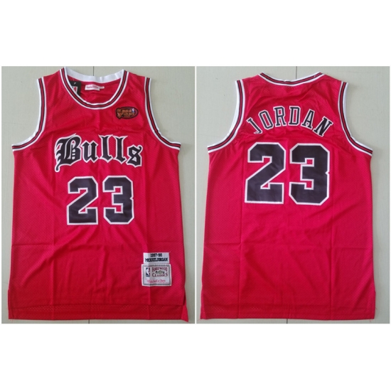 Bulls 23 Michael Jordan Red 1997 NBA Finals Patch 1997 98 Hardwood Classics Jersey Bulls 23 Michael Jordan Red 1997 NBA Finals Patch 1997 98 Hardwood Classics Jersey