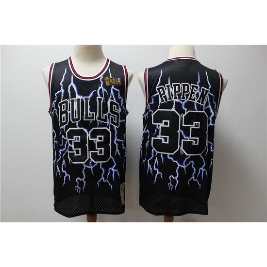 Bulls 33 Scottie Pippen Black Hardwood Classics Lightning Limited Edition Jersey Bulls 33 Scottie Pippen Black Hardwood Classics Lightning Limited Edition Jersey