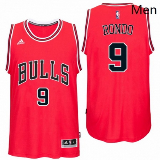 Chicago Bulls 9 Rajon Rondo Road Red New Swingman Jersey Chicago Bulls 9 Rajon Rondo Road Red New Swingman Jersey