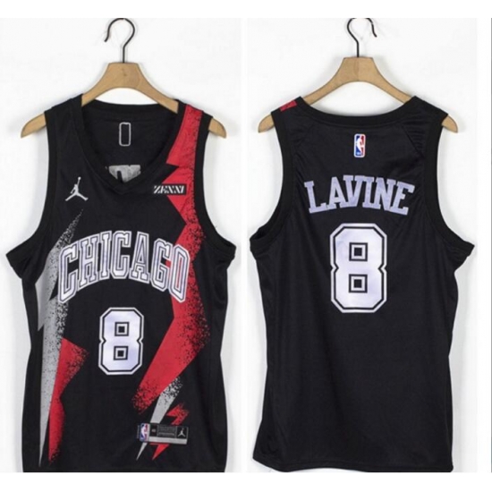 Men Bulls 8 Zach LaVine Black Jordan Brand Swingman Jersey Men Bulls 8 Zach LaVine Black Jordan Brand Swingman Jersey