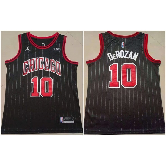 Men Chicago Bulls 10 DeMar DeRozan Black Stitched Basketball Jersey Men Chicago Bulls 10 DeMar DeRozan Black Stitched Basketball Jersey