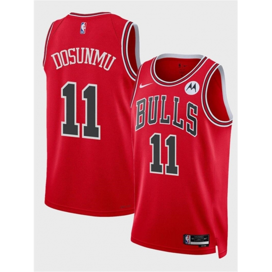 Men Chicago Bulls 11 Ayo Dosunmu Red 2024 Icon Edition Stitched Basketball Jersey Men Chicago Bulls 11 Ayo Dosunmu Red 2024 Icon Edition Stitched Basketball Jersey