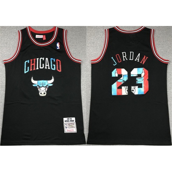 Men Chicago Bulls 23 Michael Jordan Black 1997 98 Stitched Basketball Jersey Men Chicago Bulls 23 Michael Jordan Black 1997 98 Stitched Basketball Jersey