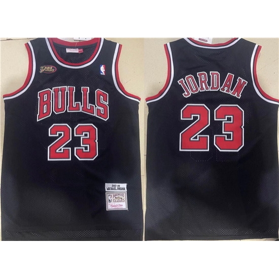 Men Chicago Bulls 23 Michael Jordan Black 1997 98 Throwback Champions Stitched Jersey Men Chicago Bulls 23 Michael Jordan Black 1997 98 Throwback Champions Stitched Jersey
