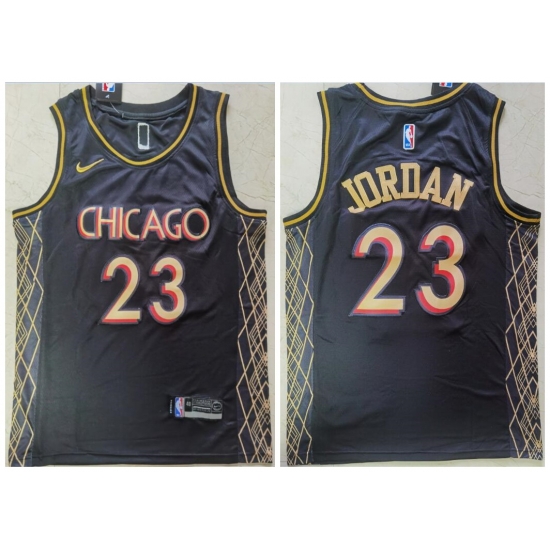 Men Chicago Bulls 23 Michael Jordan Black 2021 City Edition Nike Swingman Jersey Men Chicago Bulls 23 Michael Jordan Black 2021 City Edition Nike Swingman Jersey