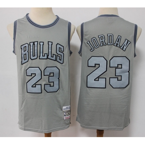 Men Chicago Bulls 23 Michael Jordan Grey Throwback Stitched Basketball Jersey Men Chicago Bulls 23 Michael Jordan Grey Throwback Stitched Basketball Jersey