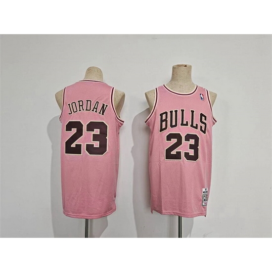 Men Chicago Bulls 23 Michael Jordan Pink Stitched Basketball Jersey Men Chicago Bulls 23 Michael Jordan Pink Stitched Basketball Jersey