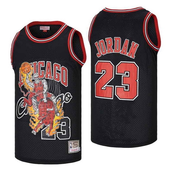 Men Chicago Bulls 23 Michael Jordan skeleton black Jersey Men Chicago Bulls 23 Michael Jordan skeleton black Jersey