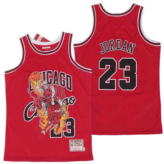 Men Chicago Bulls 23 Michael Jordan skeleton red Jersey Men Chicago Bulls 23 Michael Jordan skeleton red Jersey