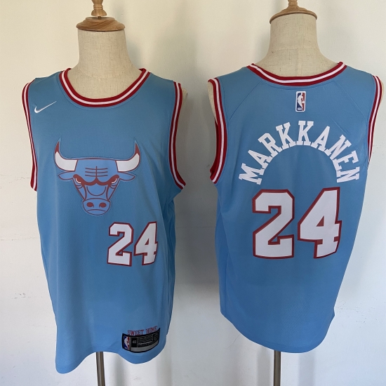 Men Chicago Bulls 24 Laur Markkanen Blue Nike City Edition Swingman Jersey Men Chicago Bulls 24 Laur Markkanen Blue Nike City Edition Swingman Jersey