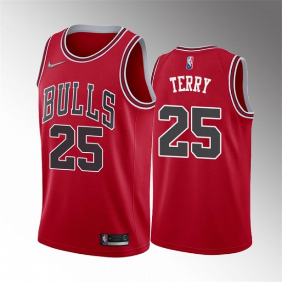 Men Chicago Bulls 25 Dalen Terry Red 75th Anniversary Stitched Basketball JerseyS Men Chicago Bulls 25 Dalen Terry Red 75th Anniversary Stitched Basketball JerseyS