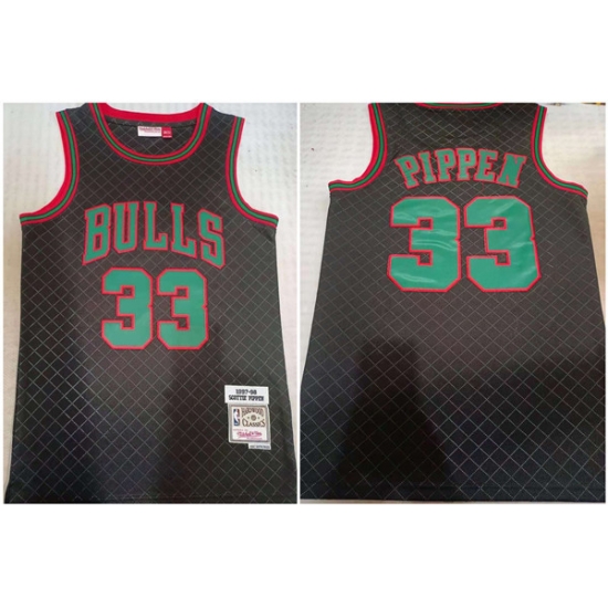 Men Chicago Bulls 33 Scottie Pippen Black 1997 98 Finals Throwback Stitched Basketball Jersey Men Chicago Bulls 33 Scottie Pippen Black 1997 98 Finals Throwback Stitched Basketball Jersey