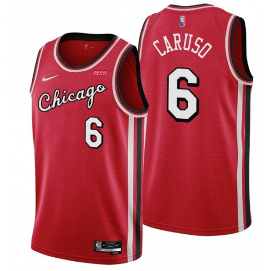 Men Chicago Bulls 6 Alex Caruso 75th Anniversary Red Edition Swingman Stitched Basketball Jersey Men Chicago Bulls 6 Alex Caruso 75th Anniversary Red Edition Swingman Stitched Basketball Jersey