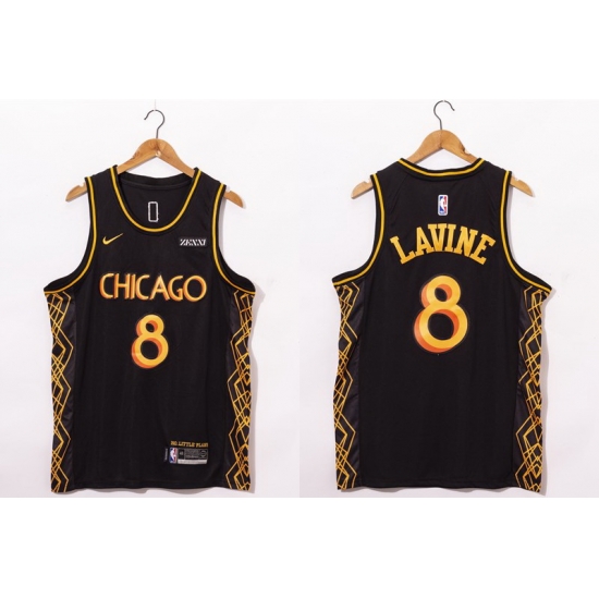 Men Chicago Bulls 8 Zach LaVine NEW Black Nike 2021 Swingman City Edition Jersey Men Chicago Bulls 8 Zach LaVine NEW Black Nike 2021 Swingman City Edition Jersey