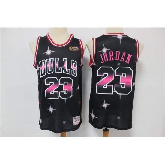 Men Chicago Bulls Michael Jordan 23 Full Stars Black Limited Jersey Men Chicago Bulls Michael Jordan 23 Full Stars Black Limited Jersey