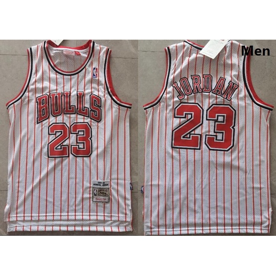 Men Chicago Bulls Michael Jordan 23 White Red Strips NBA Jersey Men Chicago Bulls Michael Jordan 23 White Red Strips NBA Jersey