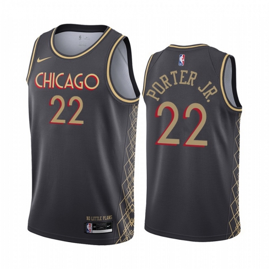 Men Nike Chicago Bulls 22 Otto Porter Jr Black NBA Swingman 2020 21 City Edition Jersey Men Nike Chicago Bulls 22 Otto Porter Jr Black NBA Swingman 2020 21 City Edition Jersey