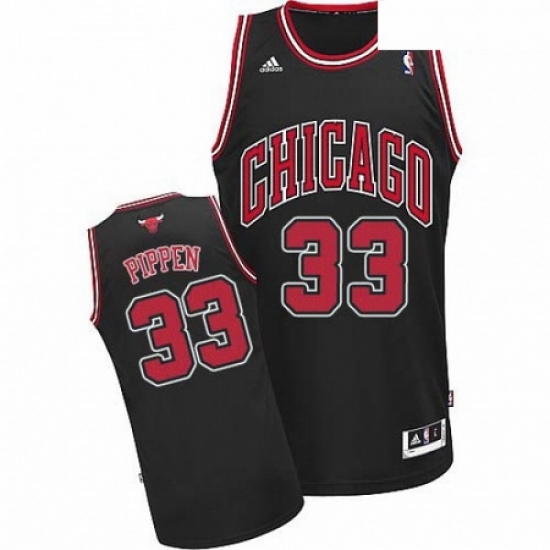 Mens Adidas Chicago Bulls 33 Scottie Pippen Swingman Black Alternate NBA Jersey Mens Adidas Chicago Bulls 33 Scottie Pippen Swingman Black Alternate NBA Jersey