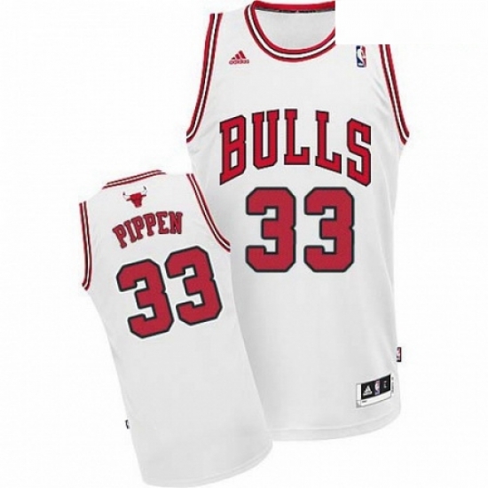 Mens Adidas Chicago Bulls 33 Scottie Pippen Swingman White Home NBA Jersey Mens Adidas Chicago Bulls 33 Scottie Pippen Swingman White Home NBA Jersey