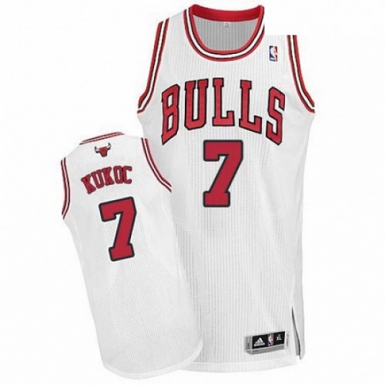 Mens Adidas Chicago Bulls 7 Tony Kukoc Authentic White Home NBA Jersey Mens Adidas Chicago Bulls 7 Tony Kukoc Authentic White Home NBA Jersey