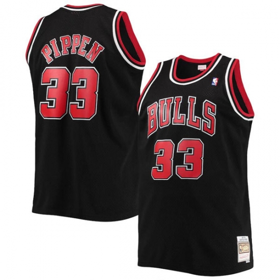 Men's Chicago Bulls #33 Scottie Pippen Balck Throwback Stitched Jersey Men's Chicago Bulls #33 Scottie Pippen Balck Throwback Stitched Jersey