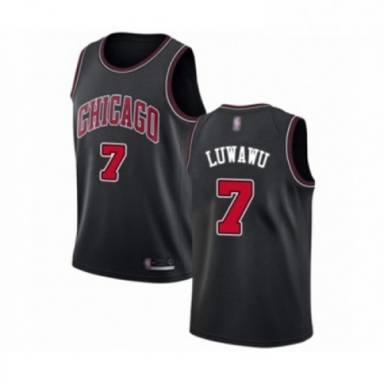 Mens Chicago Bulls 7 Timothe Luwawu Authentic Black Basketball Jersey Statement Edition Mens Chicago Bulls 7 Timothe Luwawu Authentic Black Basketball Jersey Statement Edition