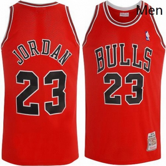 Mens Mitchell and Ness Chicago Bulls 23 Michael Jordan Authentic Red Throwback NBA Jersey Mens Mitchell and Ness Chicago Bulls 23 Michael Jordan Authentic Red Throwback NBA Jersey
