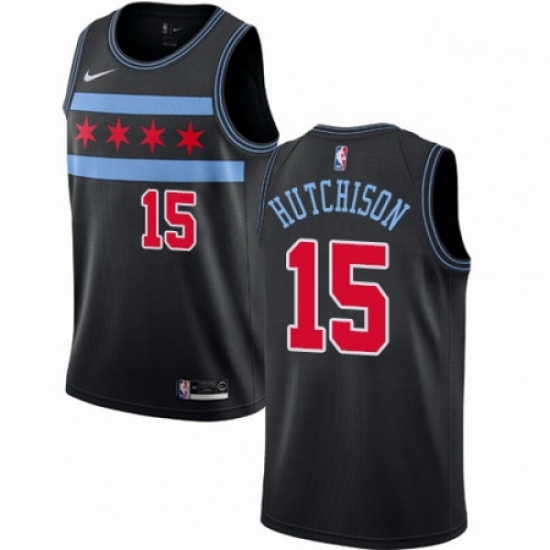 Mens Nike Chicago Bulls 15 Chandler Hutchison Swingman Black NBA Jersey City Edition Mens Nike Chicago Bulls 15 Chandler Hutchison Swingman Black NBA Jersey City Edition