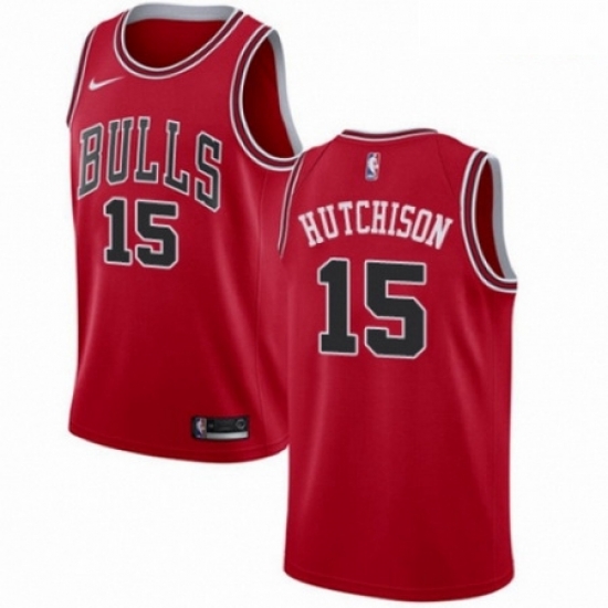 Mens Nike Chicago Bulls 15 Chandler Hutchison Swingman Red NBA Jersey Icon Edition Mens Nike Chicago Bulls 15 Chandler Hutchison Swingman Red NBA Jersey Icon Edition
