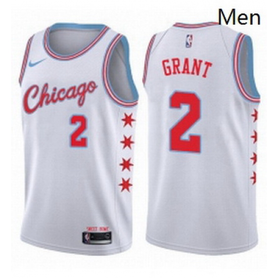 Mens Nike Chicago Bulls 2 Jerian Grant Swingman White NBA Jersey City Edition Mens Nike Chicago Bulls 2 Jerian Grant Swingman White NBA Jersey City Edition
