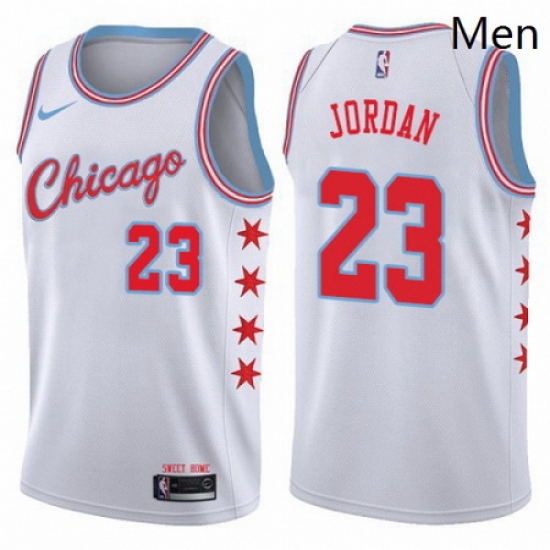 Mens Nike Chicago Bulls 23 Michael Jordan Swingman White NBA Jersey City Edition Mens Nike Chicago Bulls 23 Michael Jordan Swingman White NBA Jersey City Edition