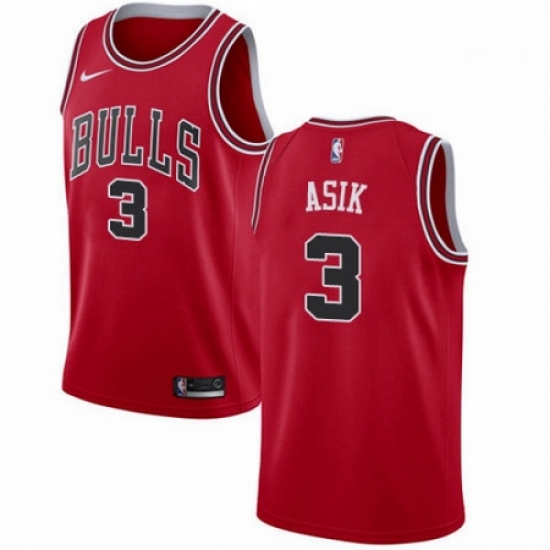 Mens Nike Chicago Bulls 3 Omer Asik Swingman Red Road NBA Jersey Icon Edition Mens Nike Chicago Bulls 3 Omer Asik Swingman Red Road NBA Jersey Icon Edition