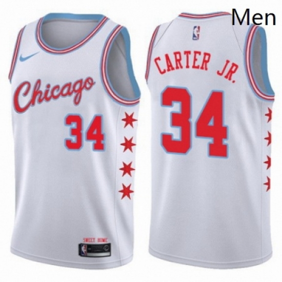 Mens Nike Chicago Bulls 34 Wendell Carter Jr Authentic White NBA Jersey City Edition Mens Nike Chicago Bulls 34 Wendell Carter Jr Authentic White NBA Jersey City Edition