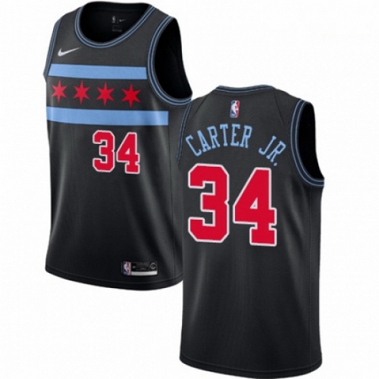 Mens Nike Chicago Bulls 34 Wendell Carter Jr Swingman Black NBA Jersey City Edition Mens Nike Chicago Bulls 34 Wendell Carter Jr Swingman Black NBA Jersey City Edition