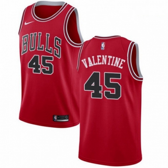 Mens Nike Chicago Bulls 45 Denzel Valentine Swingman Red Road NBA Jersey Icon Edition Mens Nike Chicago Bulls 45 Denzel Valentine Swingman Red Road NBA Jersey Icon Edition