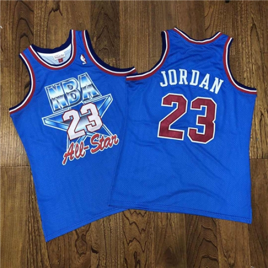 NBA 23 Michael Jordan 1993 All Star Blue Hardwood Classics Jersey NBA 23 Michael Jordan 1993 All Star Blue Hardwood Classics Jersey