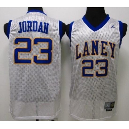 NBA Laney High School 23 Michael Jordan White Throwback Jersey NBA Laney High School 23 Michael Jordan White Throwback Jersey