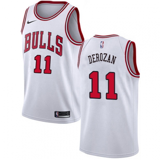 Nike Chicago Bulls 11 Demar Derozan White NBA Swingman Association Edition Jersey Nike Chicago Bulls 11 Demar Derozan White NBA Swingman Association Edition Jersey