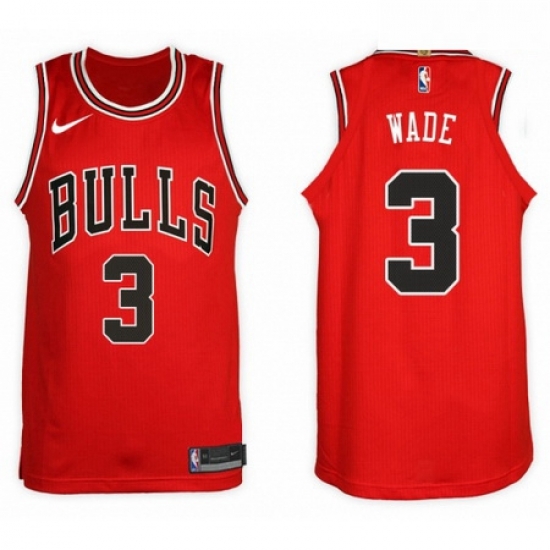 Nike NBA Chicago Bulls 3 Dwyane Wade Jersey 2017 18 New Season Red Jersey Nike NBA Chicago Bulls 3 Dwyane Wade Jersey 2017 18 New Season Red Jersey