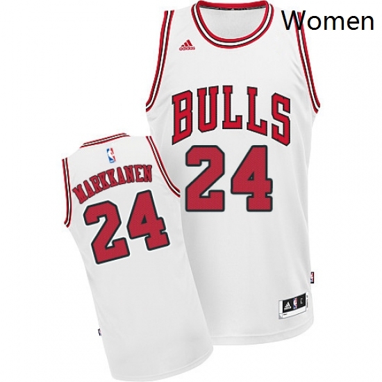 Womens Adidas Chicago Bulls 24 Lauri Markkanen Authentic White Home NBA Jersey Womens Adidas Chicago Bulls 24 Lauri Markkanen Authentic White Home NBA Jersey