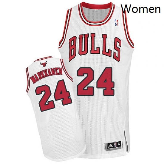 Womens Adidas Chicago Bulls 24 Lauri Markkanen Swingman White Home NBA Jersey Womens Adidas Chicago Bulls 24 Lauri Markkanen Swingman White Home NBA Jersey