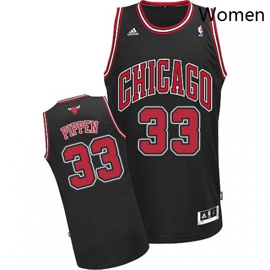 Womens Adidas Chicago Bulls 33 Scottie Pippen Swingman Black Alternate NBA Jersey Womens Adidas Chicago Bulls 33 Scottie Pippen Swingman Black Alternate NBA Jersey