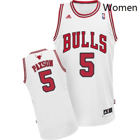 Womens Adidas Chicago Bulls 5 John Paxson Swingman White Home NBA Jersey Womens Adidas Chicago Bulls 5 John Paxson Swingman White Home NBA Jersey