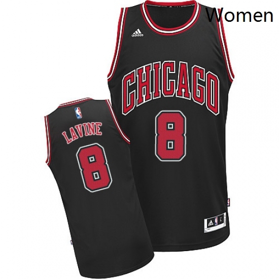 Womens Adidas Chicago Bulls 8 Zach LaVine Swingman Black Alternate NBA Jersey Womens Adidas Chicago Bulls 8 Zach LaVine Swingman Black Alternate NBA Jersey