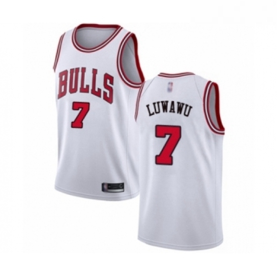Womens Chicago Bulls 7 Timothe Luwawu Swingman White Basketball Jersey Association Edition Womens Chicago Bulls 7 Timothe Luwawu Swingman White Basketball Jersey Association Edition