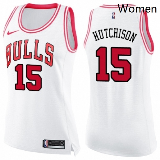 Womens Nike Chicago Bulls 15 Chandler Hutchison Swingman WhitePink Fashion NBA Jersey Womens Nike Chicago Bulls 15 Chandler Hutchison Swingman WhitePink Fashion NBA Jersey
