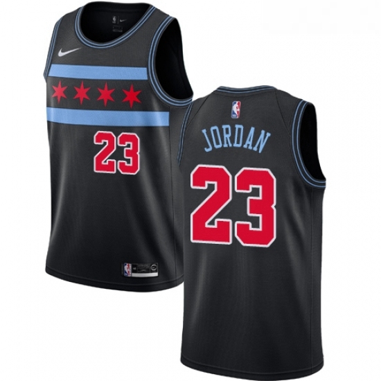 Womens Nike Chicago Bulls 23 Michael Jordan Swingman Black NBA Jersey City Edition Womens Nike Chicago Bulls 23 Michael Jordan Swingman Black NBA Jersey City Edition