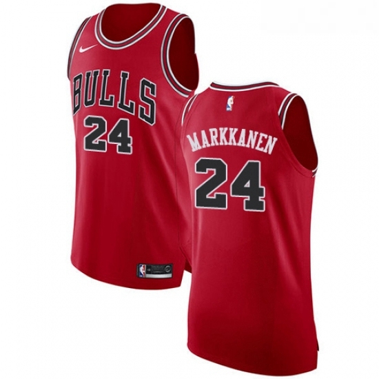 Womens Nike Chicago Bulls 24 Lauri Markkanen Authentic Red Road NBA Jersey Icon Edition Womens Nike Chicago Bulls 24 Lauri Markkanen Authentic Red Road NBA Jersey Icon Edition