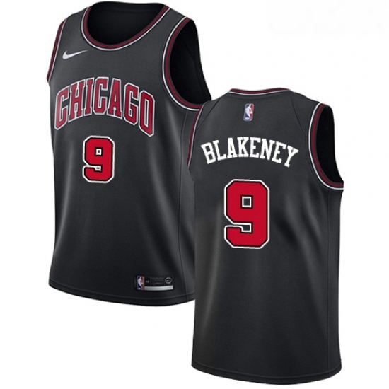 Womens Nike Chicago Bulls 9 Antonio Blakeney Swingman Black NBA Jersey Statement Edition Womens Nike Chicago Bulls 9 Antonio Blakeney Swingman Black NBA Jersey Statement Edition