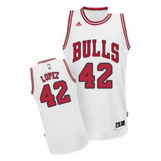 Youth Adidas Chicago Bulls 42 Robin Lopez Swingman White Home NBA Jersey Youth Adidas Chicago Bulls 42 Robin Lopez Swingman White Home NBA Jersey